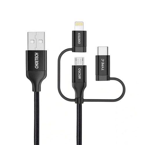 Tough On  MFI Certified 3 in 1 Charging Cable - Black - Brand New