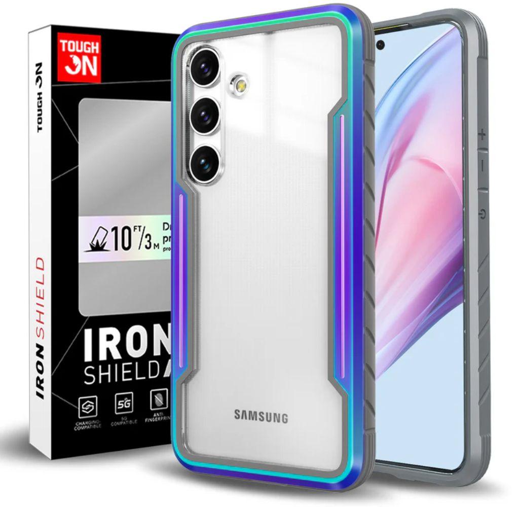 Tough On  Phone Case Iron Shield for Galaxy S24 - Iridescent - Brand New