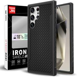 Tough On Phone Case Iron Shield for Galaxy S24 Ultra - Carbon Fiber