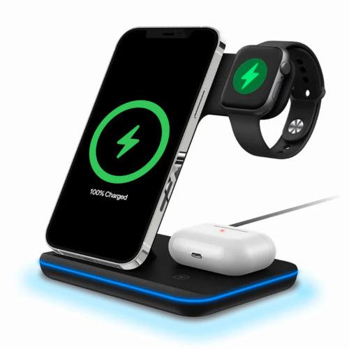Tough On  Wireless Charger Stand Dock (3in1) - Black - Brand New