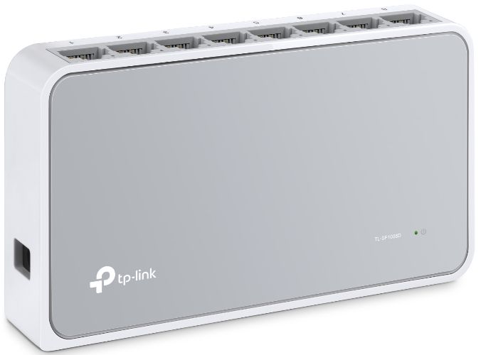 TP-Link TL-SF1008D 8-Port 10/100Mbps Desktop Switch - Gray