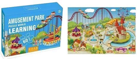 Tristar Large Puzzle - Amusement Park Theme (60pcs) - Blue