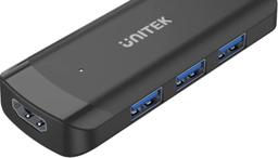 Unitek H1110B uHUB Q4+ 4-in-1 Powered USB-C Hub with HDMI - Black