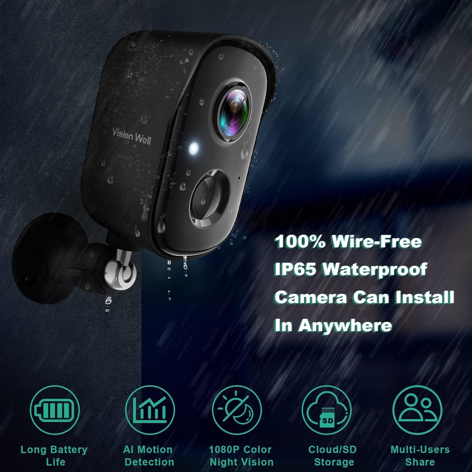 Vision Well CG6S Security Cameras Wireless Outdoor