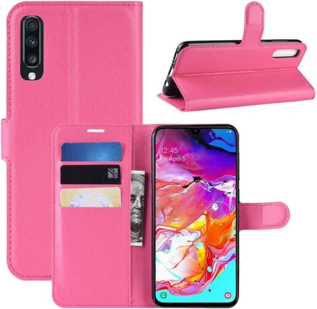 Wallet Phone Case for Samsung Galaxy A70 - Pink