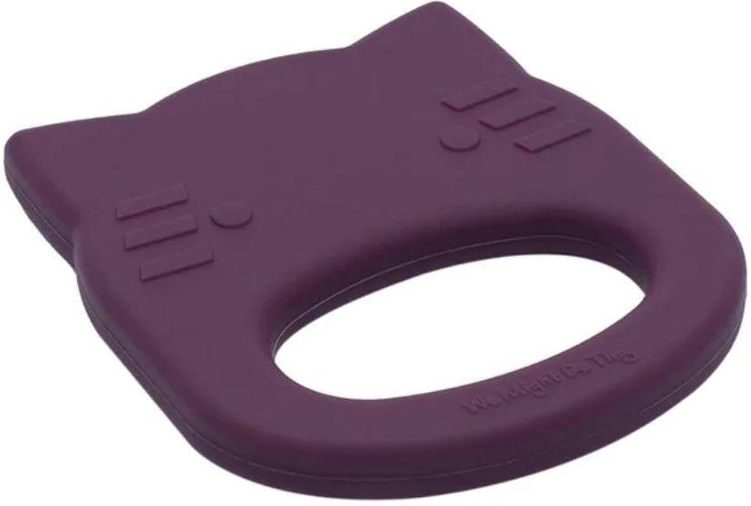 We Might Be Tiny  Cat Silicone Baby Teether - Plum - Over Stock