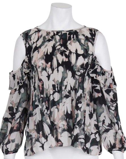 Witchery Patterned Pleated Top 4