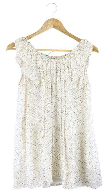 Witchery  Sleeveless Blouse 10 - Cream - Excellent