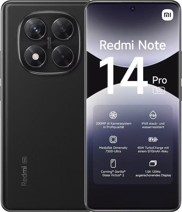 Xiaomi  Redmi Note 14 Pro 5G - 512GB - Midnight Black - 12GB RAM - Excellent