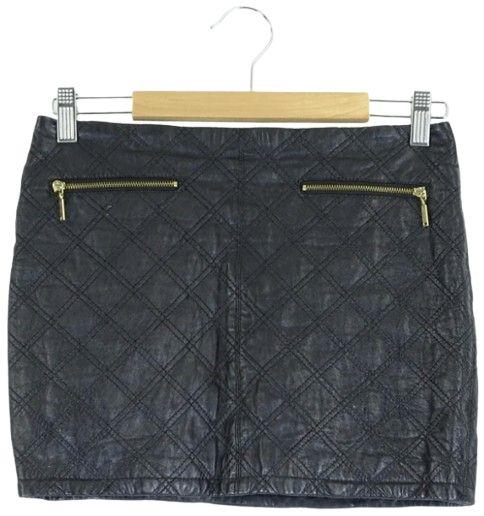 Zara  Faux Leather Mini Skirt XS - Black - Excellent