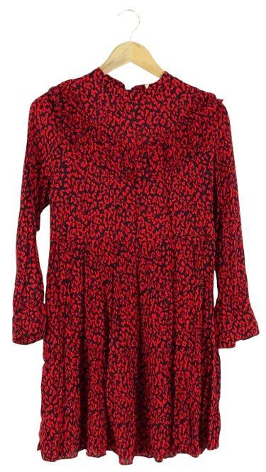 Zara  Printed Dress XS - Red - Excellent
