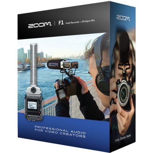 Zoom  F1-SP 2-Input / 2-Track Portable Field Recorder with Shotgun Microphone - Black - Brand New