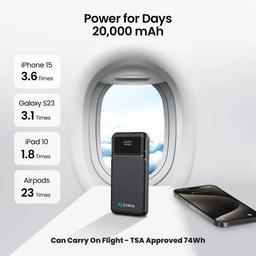Zyron Powaflex 20000mAh Power Bank - Black
