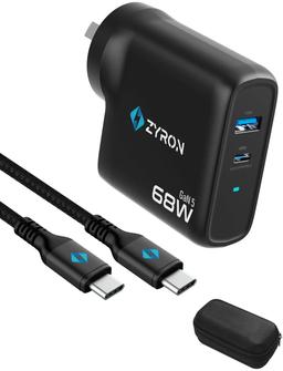 Zyron Powaforce 68W GaN 5 Charger - Black