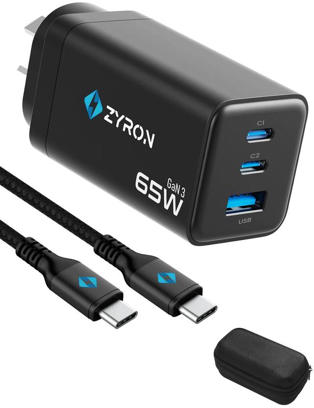 Zyron Powastone 65W GaN 3 Charger
