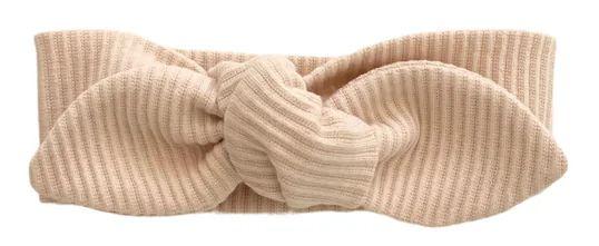 Rai & Co  Ribbed Knotted Headbands  in Beige in Premium condition