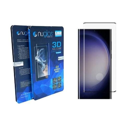 Nuglas  3D Full Cover Tempered Glass Screen Protector for Galaxy S23 Ultra - Black - Brand New