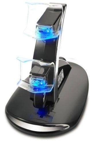 Orotec  Dual USB Charging Stand for PlayStation 4 Controllers - Black - Brand New
