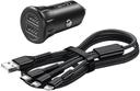 Remax  RCC236 Vanguard Series 2.4A Car Charger + 3-in-1 Charging Cable in Black in Brand New condition