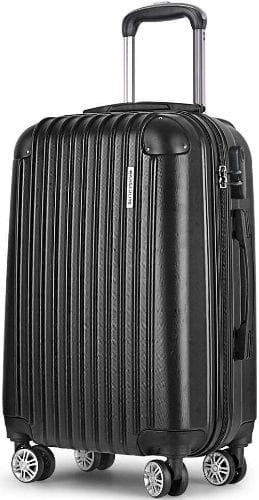 Wanderlite  20" Lightweight Trolley Travel Luggage Hard Suitcase - Black - Brand New