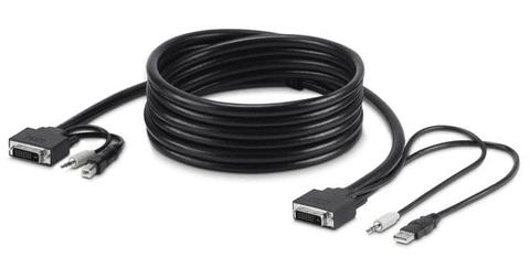 Belkin  Secure KVM Cable DVI USB Audio - Black - Good