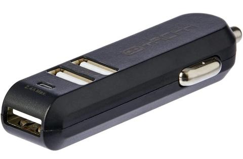 Tachh  Universal Dual USB Fast Car Phone Charger  - Black - Good