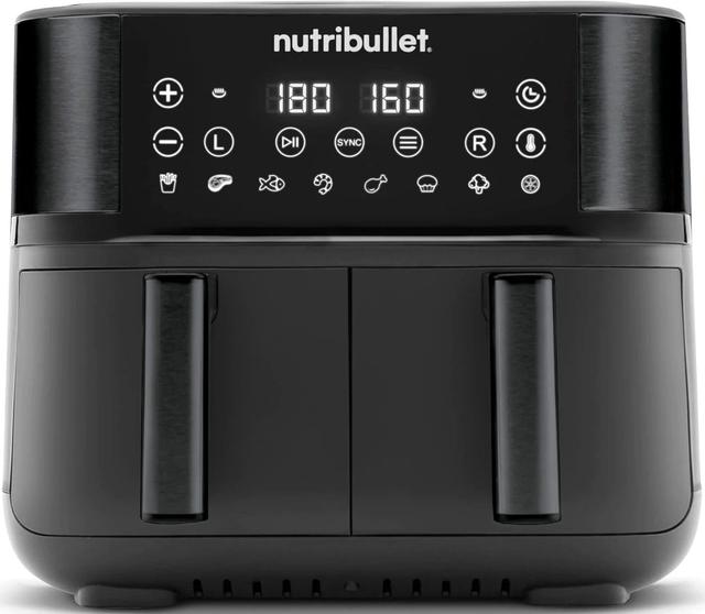 Nutribullet  Twin Drawer Air Fryer in Black in Premium condition