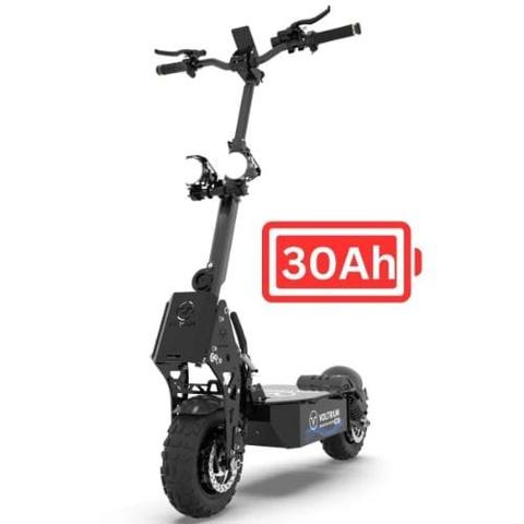 Voltrium  Rogue Dual Motor Max Electric Scooter with Off-Road Tyres - Black/Cyan - Brand New