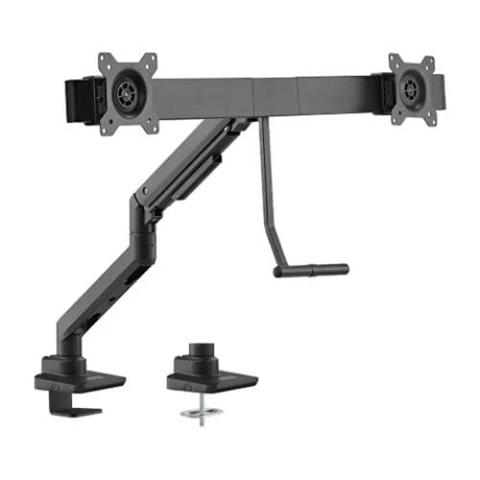 Brateck  Fabulous Desk-Mounted Gas Spring Monitor Arm for Dual Monitors - Black - Brand New