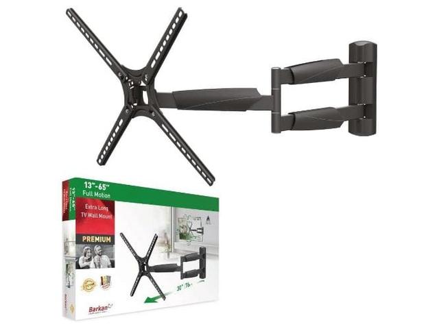 Barkan  Full Motion Long TV Wall Mount 13 in Black in Brand New condition