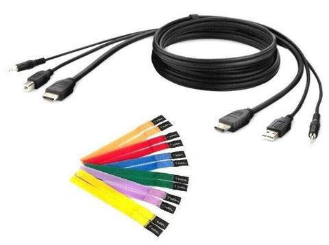 Belkin  Secure KVM Cable HDMI USB Audio - Black - Good