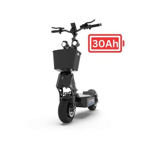 Voltrium  Rogue Dual Motor Max Electric Scooter with Basket - Black/Cyan - Brand New