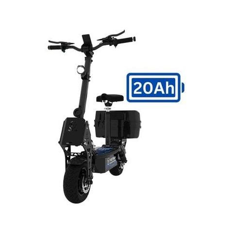 Voltrium  Rogue Dual Motor Electric Scooter with Storage Box - Black/Cyan - Brand New