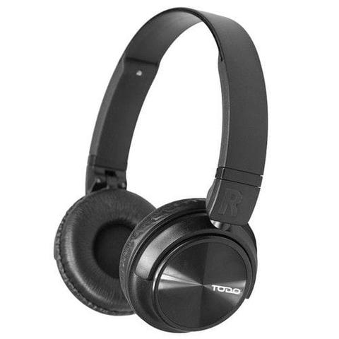 TODO  Stereo Bluetooth 5.0 Headphones Earphones Rechargeable Battery Neodymium Driver  - Black - Brand New