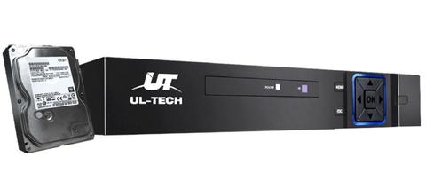 UL-Tech  CCTV Recorder DVR 1080P 8CH 5in1 with HDD - 4TB - Black - Brand New