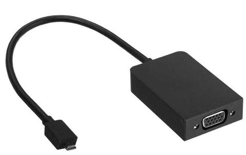 Microsoft  Surface VGA Adapter 1518 Micro HDMI to VGA - Black - Good