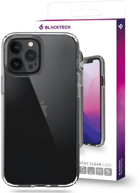 Blacktech  Stay Clear Phone Case for iPhone 14 Plus - Translucent Black - Brand New