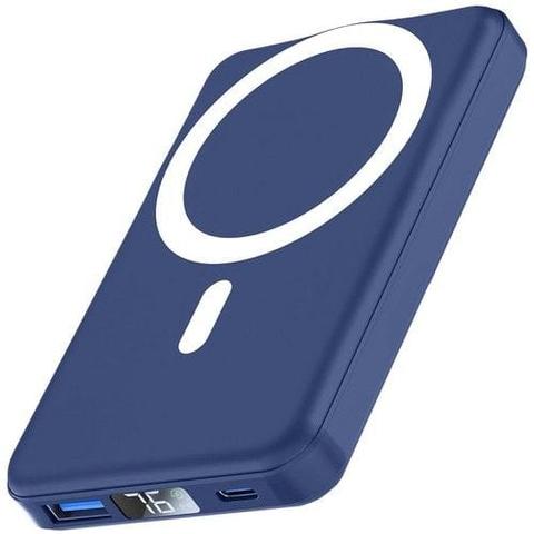 TODO  Magnetic Power Bank Wireless Charger 10000Mah 22.5W LED Display Type-C MagSafe Charge - Blue - Brand New