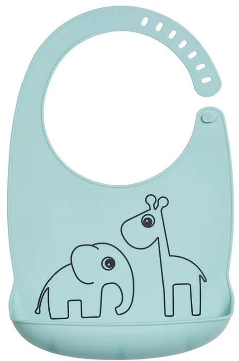 Done By Deer  Silicone Bib Deer Friends - Blue - Over Stock