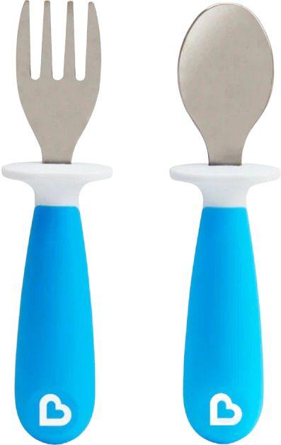 Munchkin  Raise Toddler Fork & Spoon Set - Blue - Over Stock