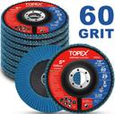 Topex  125mm Zirconia Flap Disc 60 Grit 10 Pack in Blue in Brand New condition