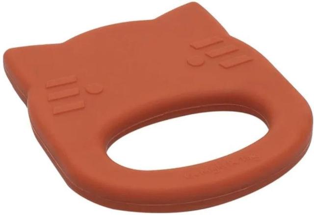 We Might Be Tiny  Cat Silicone Baby Teether in Burnt Orange in Brand New condition