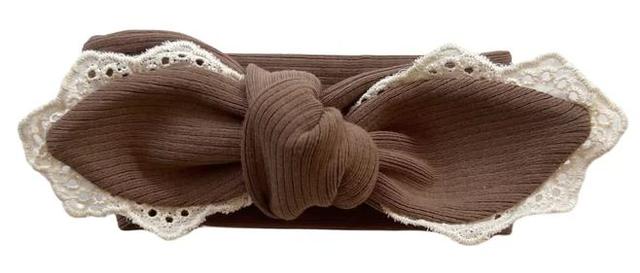 Rai & Co  Lace Headband in Chocolate in Premium condition