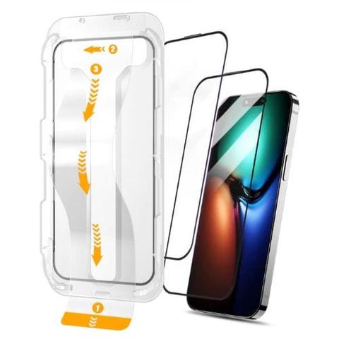 Tough On  2 Pack Tempered Glass Screen Protector with Installation Kit for iPhone 15 Plus - Clear - Brand New