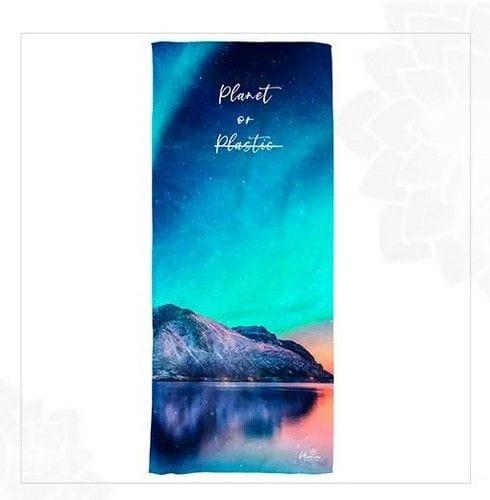 Alma Universal  PLANET OR PLASTIC BEACH TOWEL unisex Eco-friendly beach gym camping towel sand free galaxy art made from recycled plastic bottles in Default in Brand New condition