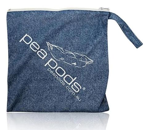 Pea Pods  Travel Wet Bag - Denim - Brand New