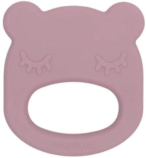We Might Be Tiny  Bear Silicone Baby Teether - Dusty Rose - Over Stock