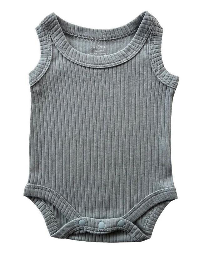 Rai & Co  Basic Singlet Bodysuit (Size 0) in Dusty Blue in Premium condition