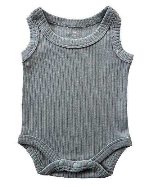 Rai & Co  Basic Singlet Bodysuit (Size 000) - Dusty Blue - Over Stock