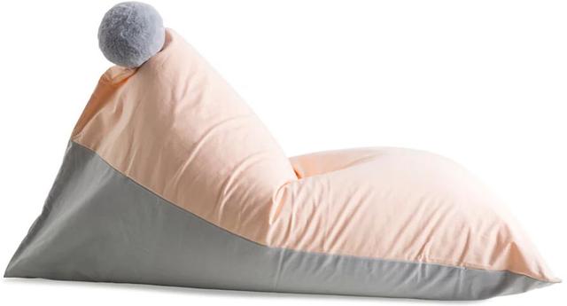 Sack Me  Pom Pom Bean Bag Cover (Kids Size) in Grey/Peach in Premium condition